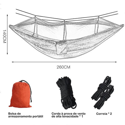 Rede de Camping com Mosquiteiro | Camuflada Outdoor Pro