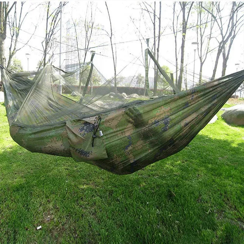 Rede de Camping com Mosquiteiro | Camuflada Outdoor Pro