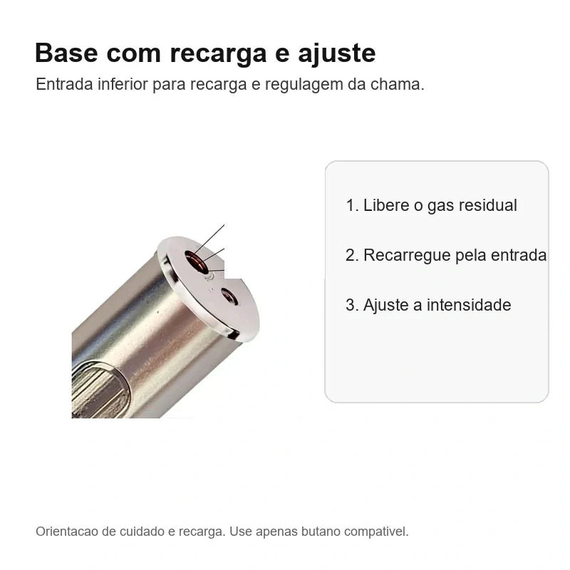 Base de recarga e ajuste da Caneta Puff Select Prata
