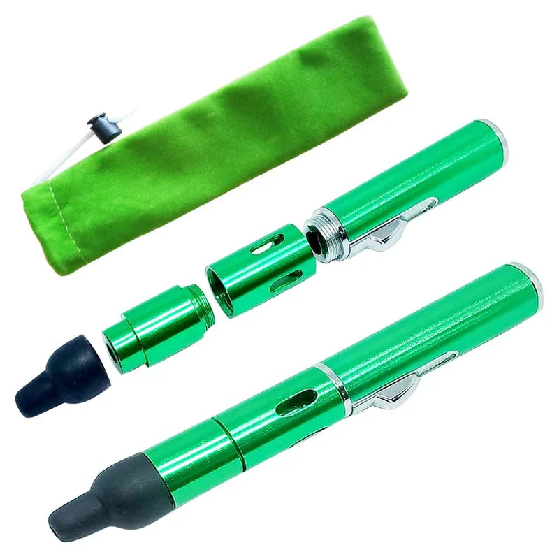 Caneta Puff Select Verde desmontada com bolsa anti-odor