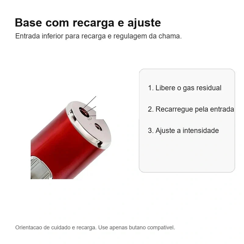 Base de recarga e ajuste da Caneta Puff Select Vermelha