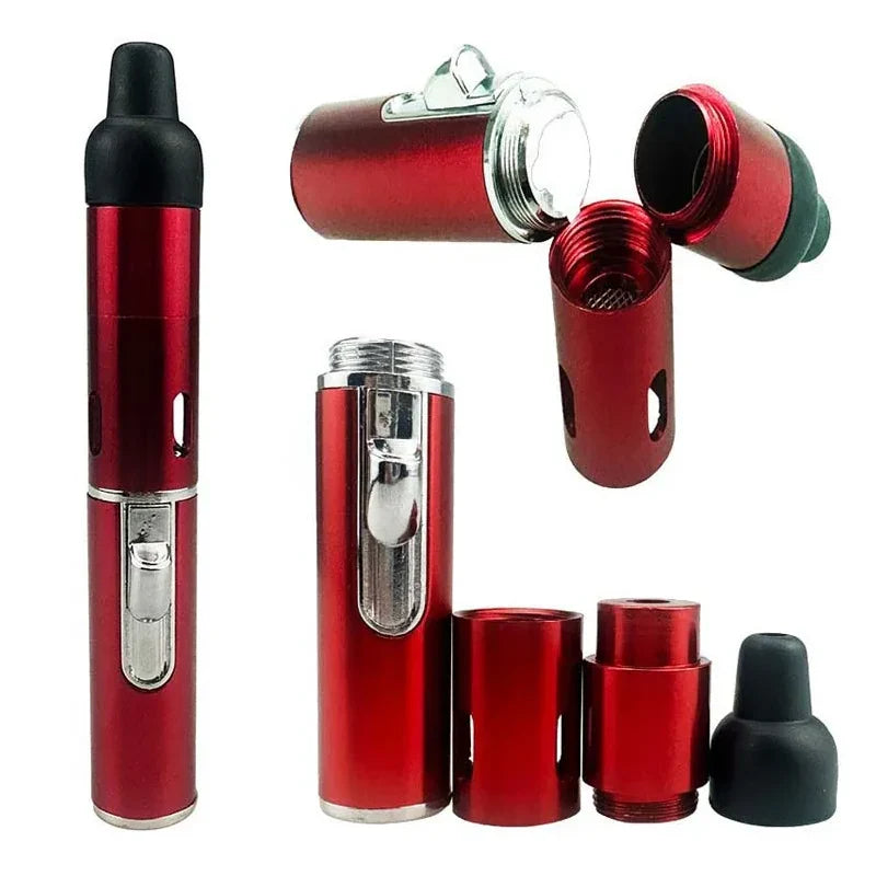 Caneta Puff Select Vermelha desmontada com pecas e detalhes