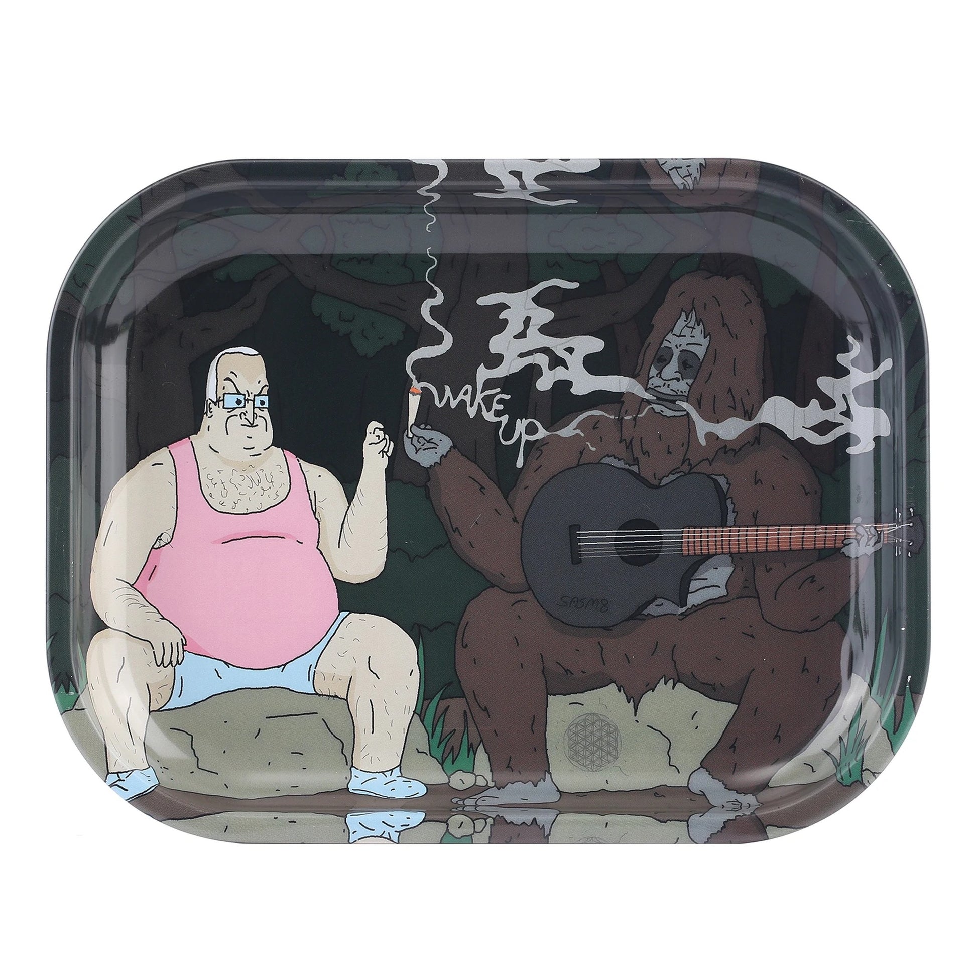 Bandeja de Bolar Metal 18x14 capa com estampa 420 vista de cima