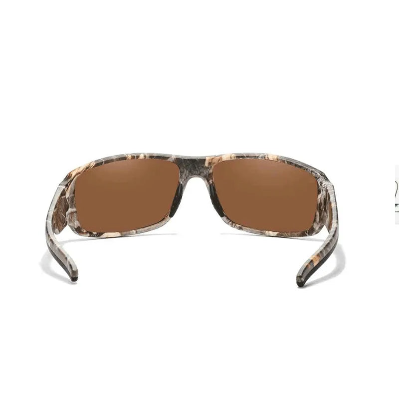 Vista traseira do óculos, ressaltando a visão periférica ampla, crucial para segurança e performance na corrida e ciclismo.