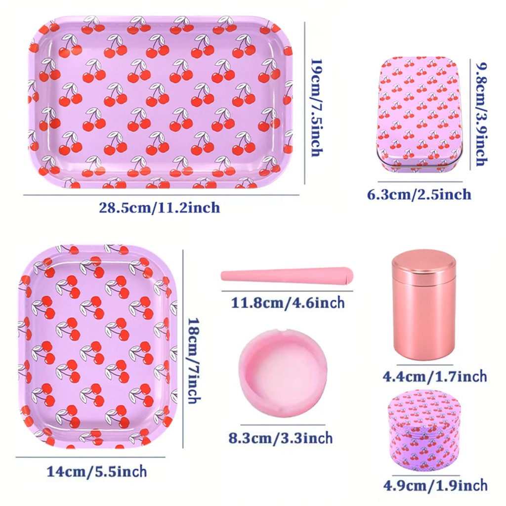 Dimensões dos itens do Kit Puff completo