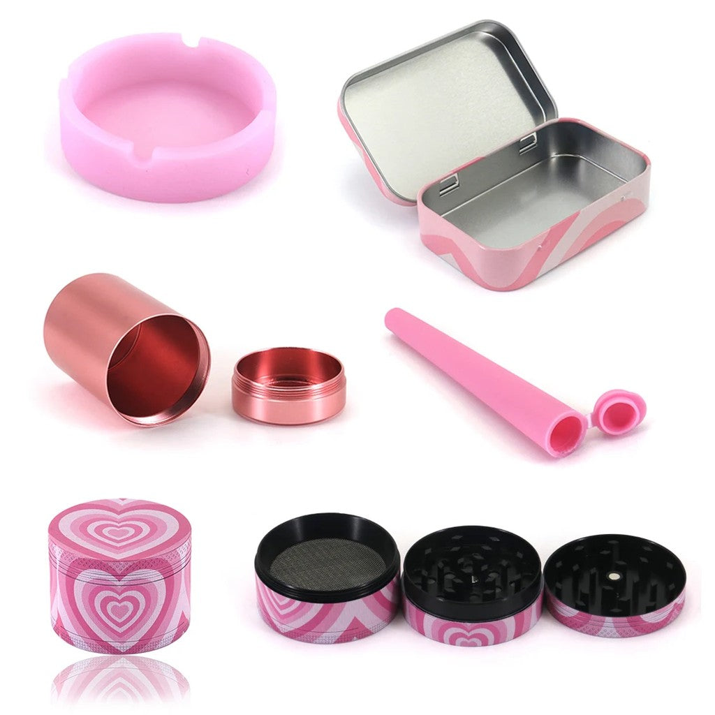 Dichavador de metal do Kit Puff aberto