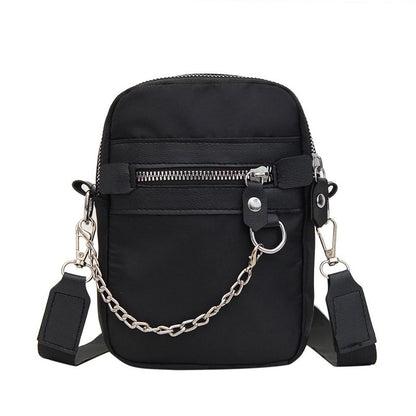 Bolsa Feminina Impermeável Transversal Pequena com Corrente