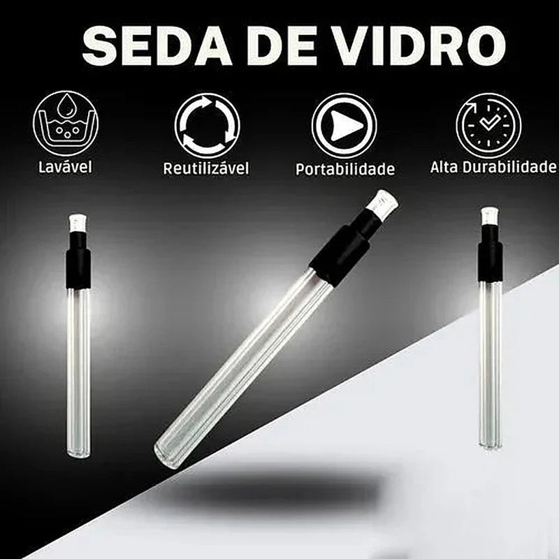 Kit Puff Pink Edition com seda de vidro reutilizavel