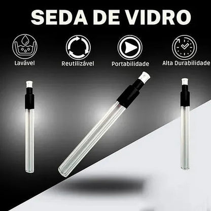 Kit Puff Pink Edition com seda de vidro reutilizavel