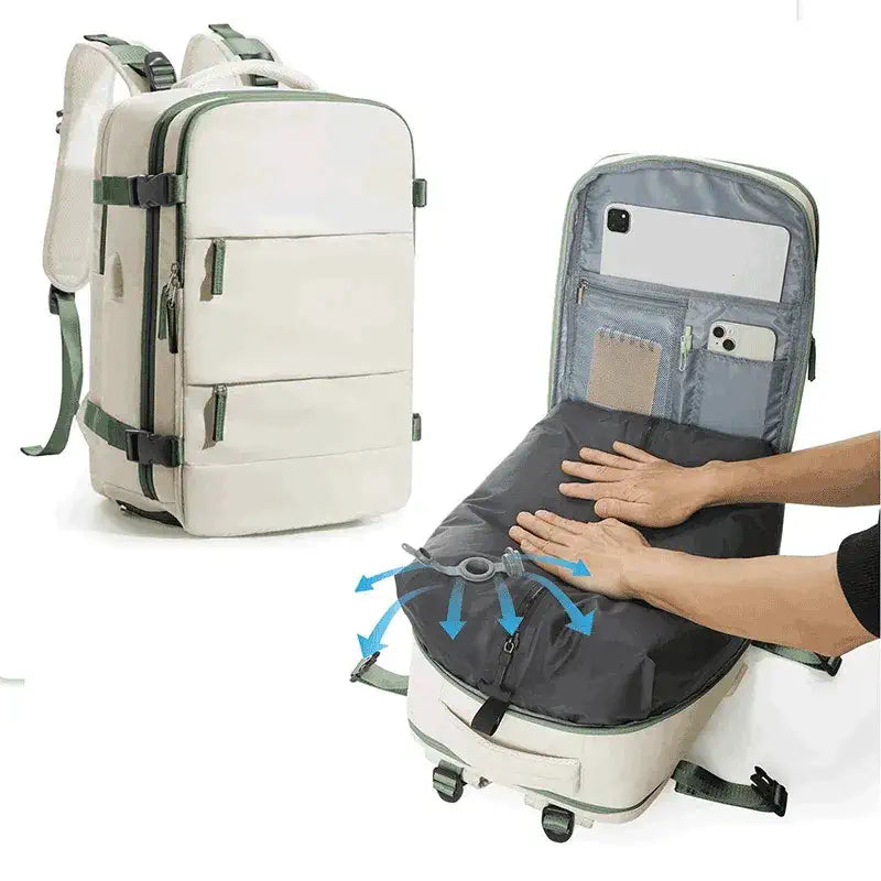 Mochila de Viagem a Vácuo | Compacta & Inteligente