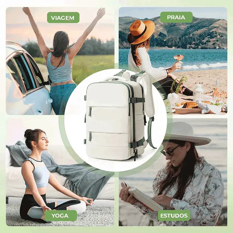 Mochila de Viagem a Vácuo | Compacta & Inteligente