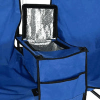 Close-up do cooler embutido e isolado da cadeira, essencial para manter bebidas frescas e a conveniência do cliente.