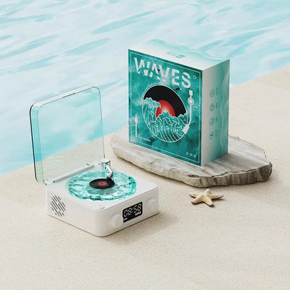 Caixa de Som Bluetooth + Luminária Vinil Retrô – Cultura Puff™